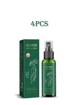 Ouhoe 100ml Ginseng Hair Growth Spray Repair Dry Frizzy Hair Oil Avocado Moisturize Hair Mask Nourish Scalp  Anti Hair Loss Mist