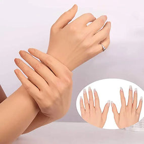 Artificial Skin Female Hand Mannequin Silicone Crossdresser Gloves 1 Pair for Cosplay Corssdress