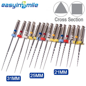 EASYINSMILE Dental Endodontic Rotary File X3 NITI Engine Files 21/25/31MM Never Break Series For Endo Motor 5Files/pack