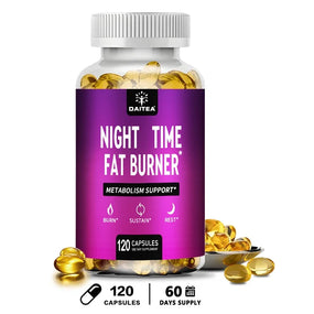 Nighttime Fat Burner - Metabolism Boost for Men and Women with Green Coffee Bean Extract and White Kidney Bean