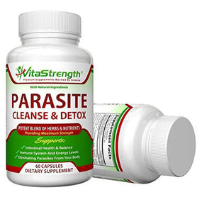 Intestinal Detox with Black Walnut, Wormwood & More - Eliminates Parasites & Other Intestinal Worms, 60 Capsules