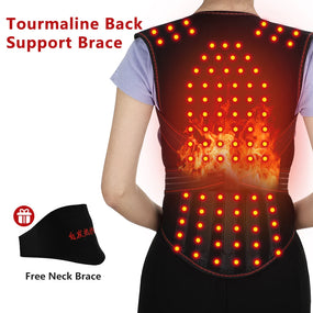 Tourmaline Magnetic Therapy Self-heating Vest Waist Back Shoulder Posture Corrector Spine Lumbar Brace Support Belt Pain Relief