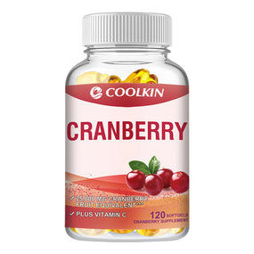 Cranberry - with Vitamin C - Supports Urinary & Immune Health, Bladder Control, Promotes Healthy Kidney Function - 120 Capsules