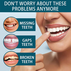 Adjustable Dentures Teeth Veneers Restoration Dentures Decorate Gaps Imitation Tooth Cover Fake Teeth for Teeth Beauty