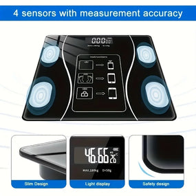 Intelligent Digital Body Scale With Backlit LED Display Screen,Weighing Up To 400 Pounds,Ideal for Weight Management & Fitness