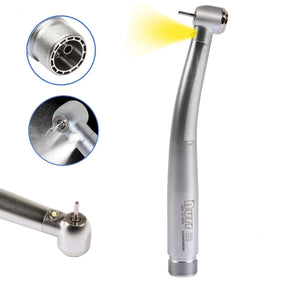 KAVO Style Dental E-generator LED Fiber Optic Turbine /No-LED Push Button High Speed Handpiece 4 Hole Burr US Stock / Burs