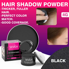 Sevich Hairline Powder Instantly Conceals Hair Loss Root Touch Up Powder Hair Loss Cover Up Hair Shadow Powder Black Hair Fibers