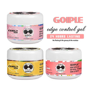 GOIPLE Long Lasting Hold Edge Control Gel for Black 4C Non-greasy Styling Wax Tame Frizz Slick Baby Hair Broken Finishing Cream