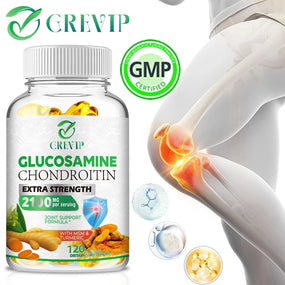 Glucosamine Chondroitin - MSM, Quercetin, Supporting Comfort, Strength, Flexibility and Bones - 120 Capsules