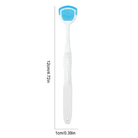 Tongue Coating Cleaning Gel Oral Care Fresh Breath Tongue Scraper Toothbrush Two-in-One Brush Gel Paste Gentle Natural Whitening