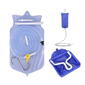 Enema Kit for Colon Clean Silicon Enema Bag Anal Cleansing Shower Nozzle Colon Detox Coffee Enema Kit Feminine Hygiene Care