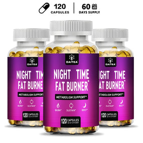 Nighttime Fat Burner - Metabolism Boost for Men and Women with Green Coffee Bean Extract and White Kidney Bean