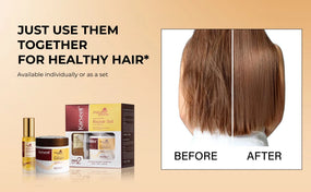 Karseell Collagen Hair Mask 500ml 16.9 fl.oz + Argan Oil Hair Serum 50ml 1.69 fl.oz for Dry Damaged Hair All Hair Types